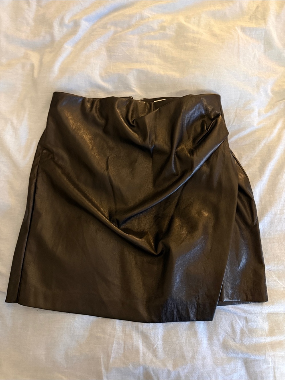 Wilfred Black Faux Leather Mini Skirt